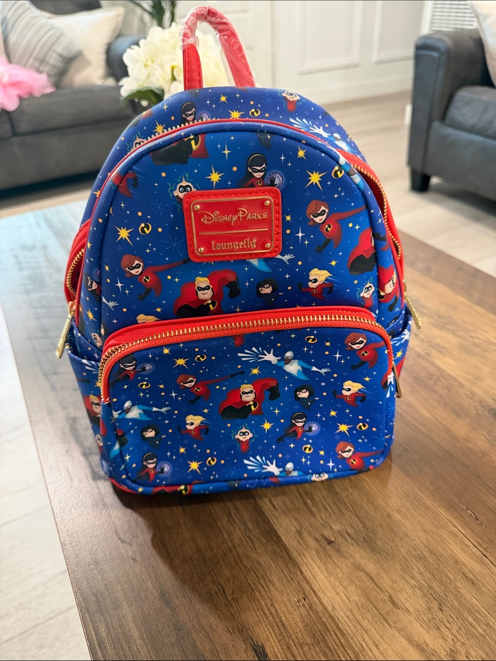 Disney Blue & Red Incredibles Loungefly Mini Backpack
